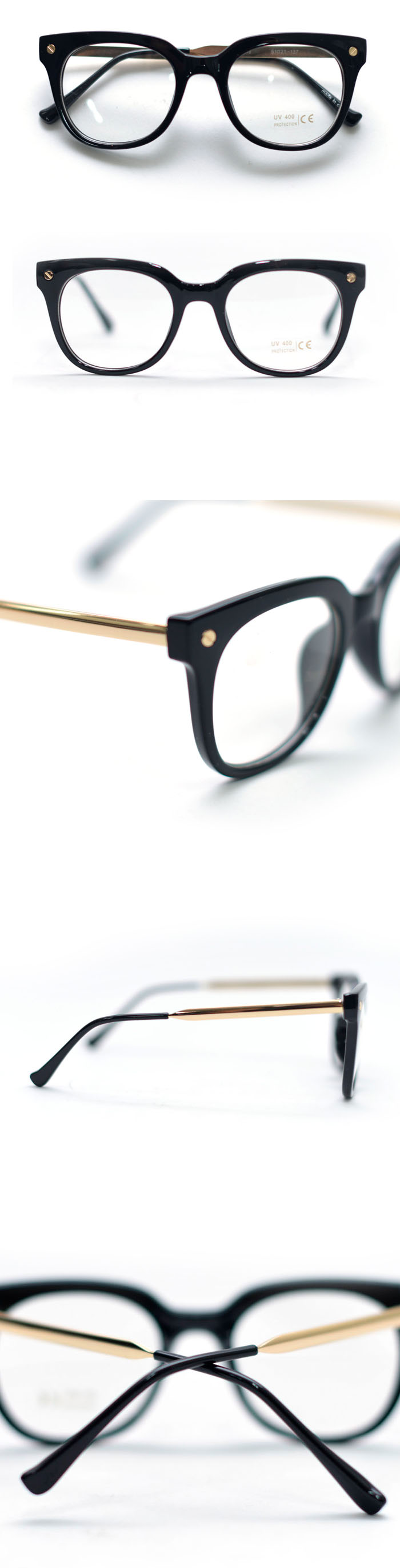 Accessories Sunglasses & Glasses Bolt Rivet Gold Arm Glases